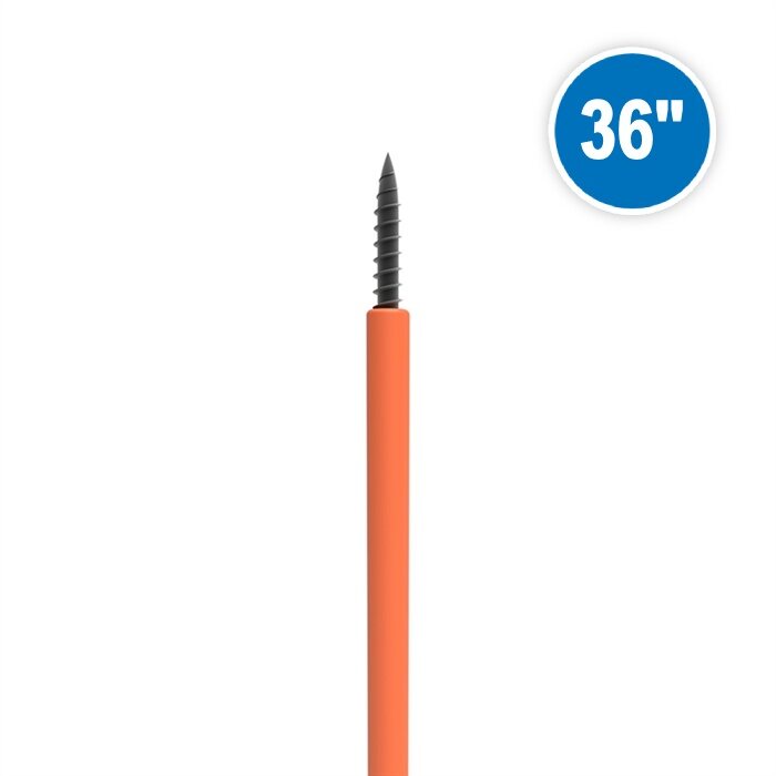 The 36 inch Thread-iT, part T20036, showing the black threaded tip and orange rod